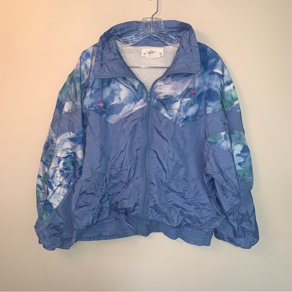 Vintage North Country Blue Windbreaker Jacket and Pants Set Lined S - Picture 1 of 11